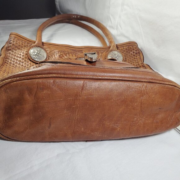 American West Tooled Leather Shoulder Bag - Picture 10 of 15